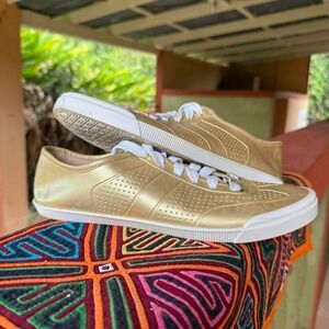 Moleca Gold low-top‎ Sneakers - Size 37 BR / 8 US - Eu